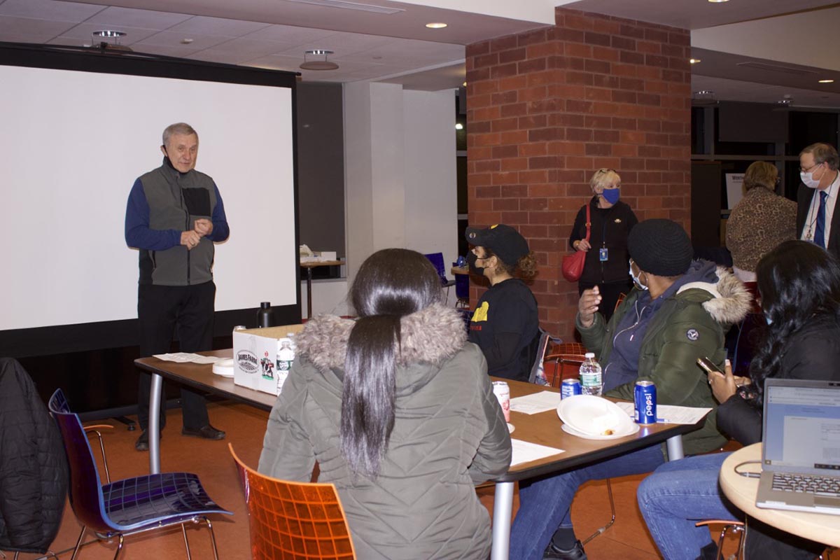 Professor Bernie Pasierb imparting wisdom
