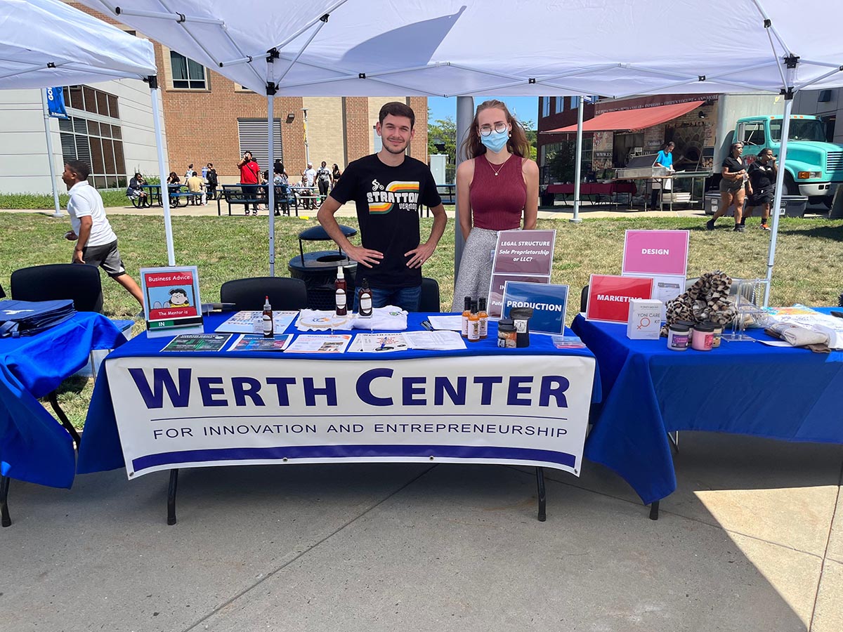 Alethea and Rafael meet new students