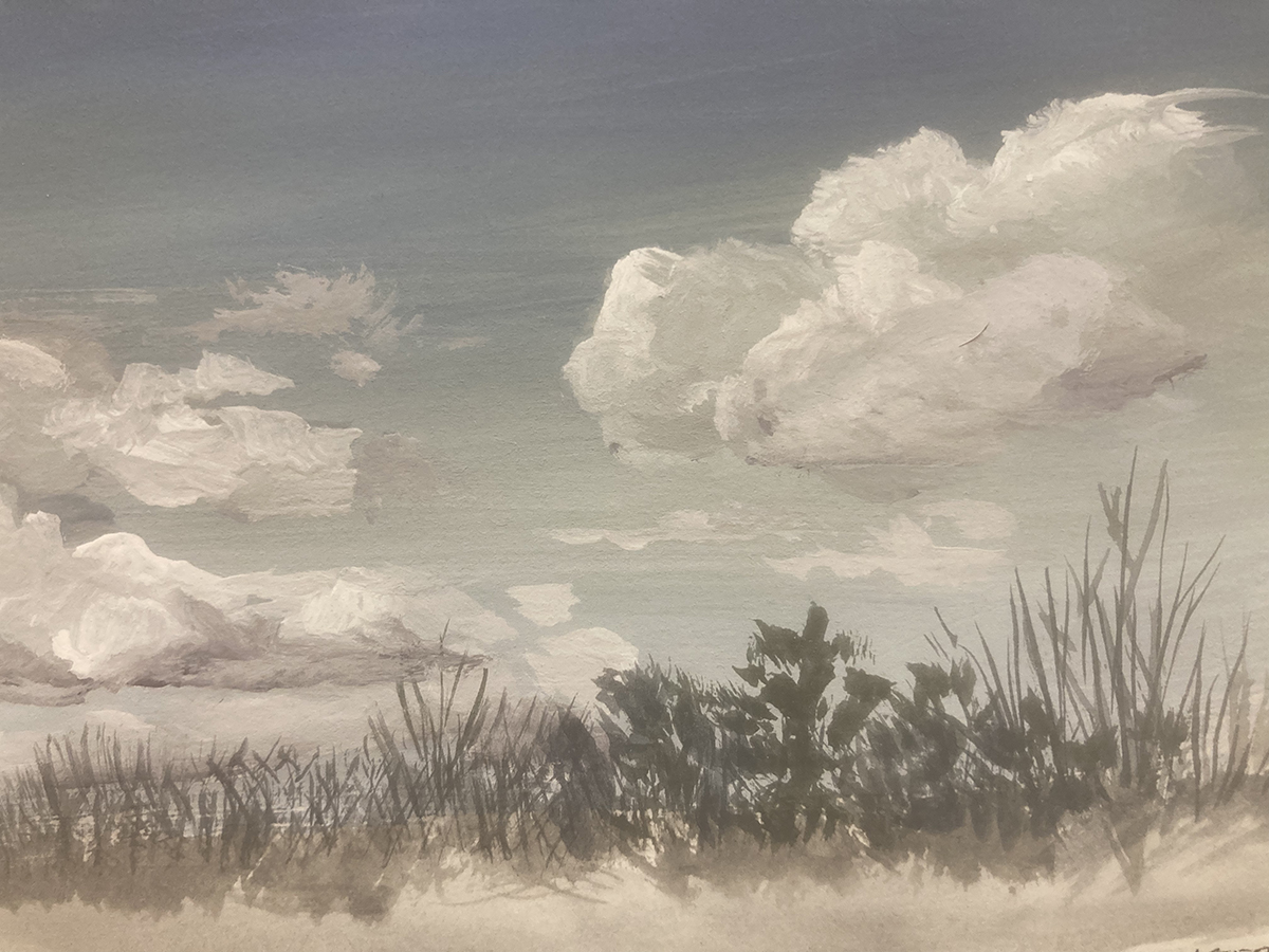 Study - Out the Art Window by Nancy Bennett-Morgenstern